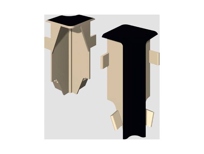 Egger Innenecke 6 cm Universal schwarz neues kubisches Profil 2 Stück