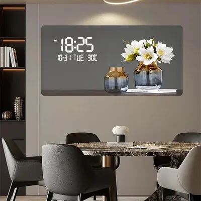 Universal Stock Modern Large Wall Clock With Abstract Geometric Art Quartz Decor For Living Room & Bedroom e