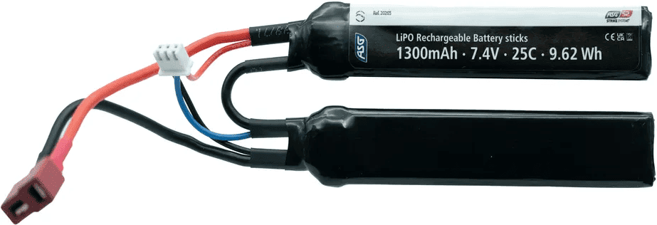 ASG LiPO Batteri 7,4V 1300mAh 2 Sticks Deans
