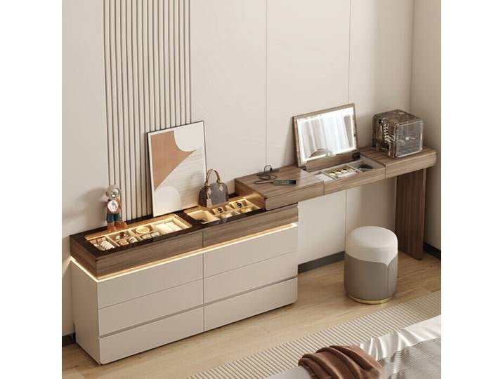 Coiffeuse italienne à prix raisonnable, tiroirs de chambre de filles, coiffeuse, têtes de lit, accessoires Schminktisch