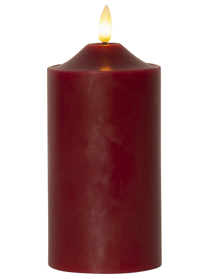 STAR Trading LED-Wachskerze "Flamme" in Rot - (H)17 cm - onesize