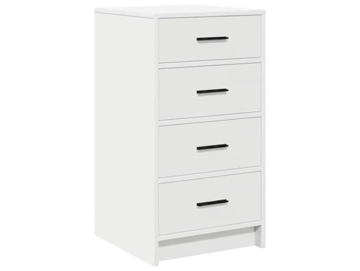 LASWWQMRF Sideboard mit Schublade Weiß 40 x 41 x 75 cm Holzwerkstoff Kompakter Beistellschrank für Wohnzimmer und Essbereich, bietet strukturierten Platz für Geschirr und Dekoration.