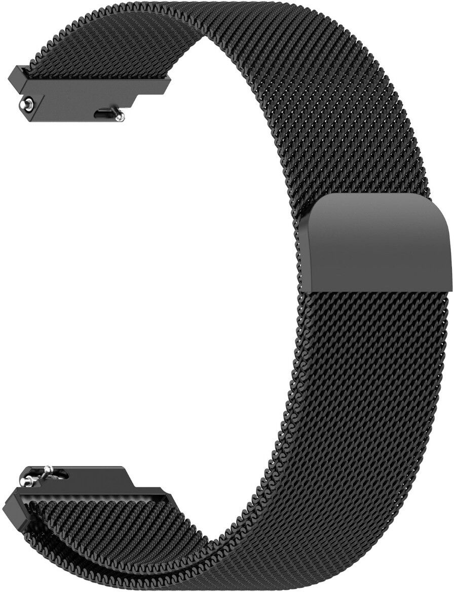 INF Magnetisches Mailänder Edelstahl-Armband kompatibel mit Garmin CIRQA — verstellbar 23.5cm x 4cm Ersatzband Schwarz