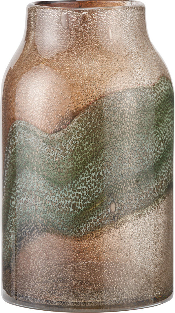 Pacific Lifestyle Valtellina Glass Table Vase 1 Brown;Green 26cm H X 16cm W X 16cm D