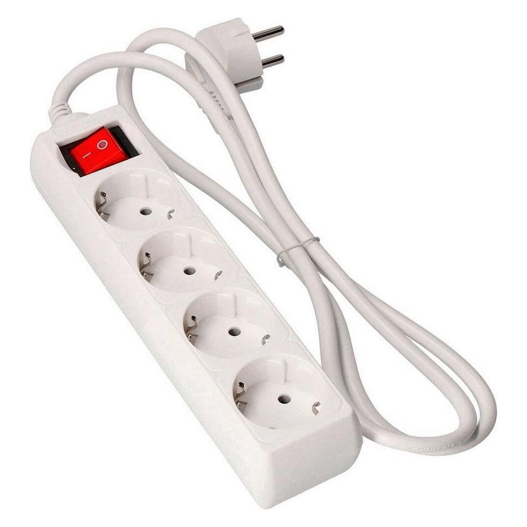 EDM Product Steckdosenleiste Mit 4 Steckdosen Mit Schalter 41064 Schuko (5 M) (4x, CEE 7/3, 5 m) (45276210)