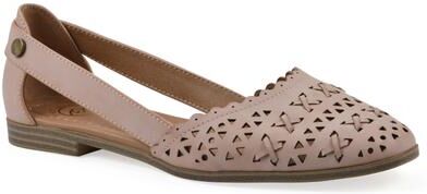 Women's Nobler Pointed Toe Flat by White Mountain in Blush Smooth (Size 11 M)