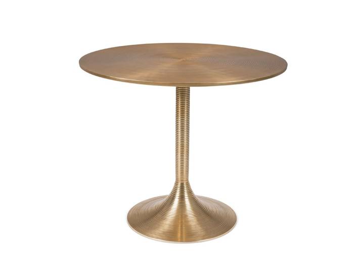 Bold Monkey Esstisch Retro Esstisch Hypnotising Metall Rund in Gold