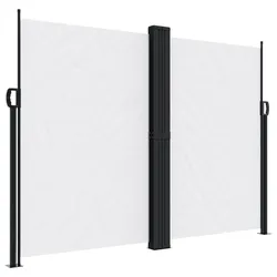 vidaXL Seitenmarkise Ausziehbar Weiß 180x1200 cm