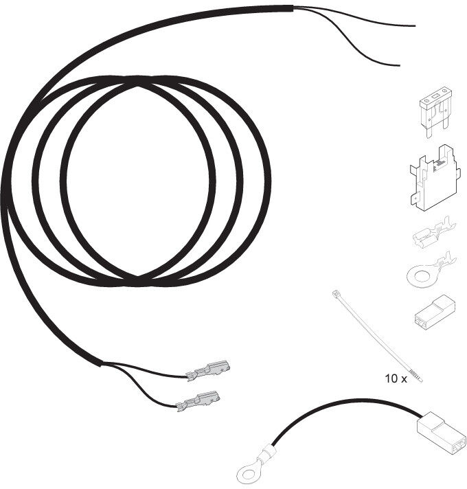 France Attelage Kit complémentaire pour + permanent pour faisceau 13 broches de plateaux / châssis cabine