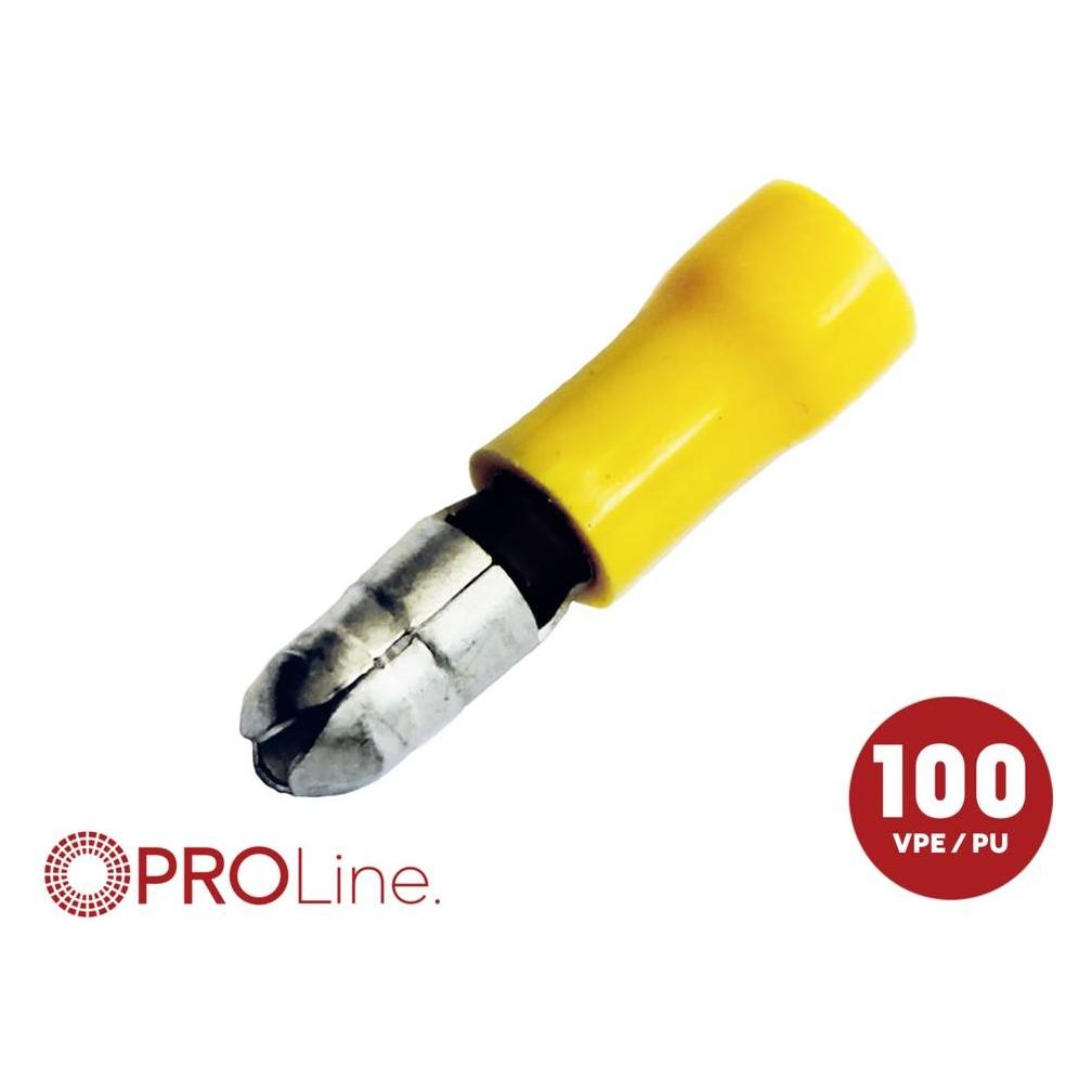 ACV 340025-3-0-p Rundstecker Stift-Ø: 5.0 mm Vollisoliert Gelb 1 St. Piece (340025-3-0-p)