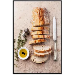 La Casa »Baguette« Glasbild 60x90 cm Rahmen schwarz