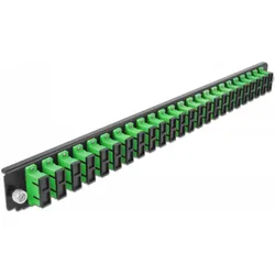 Delock Rack-Montageblech für Glasfaser-Spleissbox, Server Zubehör, Grün, Schwarz