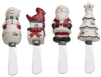 Pfaltzgraff Winterberry Festive Spreader, Set of 4 - N/A