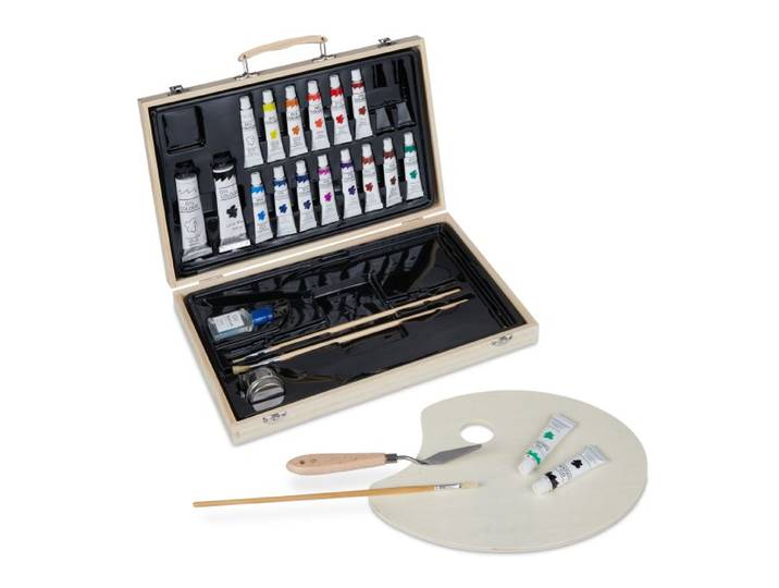 Relaxdays Coffret peinture en bois