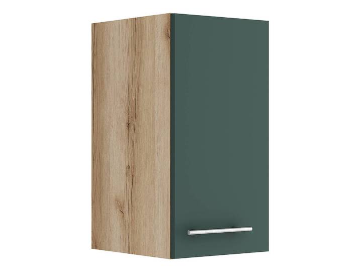 Hängeschrank 30cm Grün/Grün/Wildeiche Dekor
