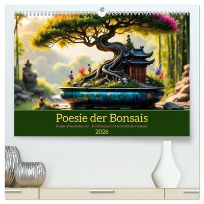 Poesie der Bonsais (hochwertiger Premium Wandkalender 2026 DIN A2 quer), Kunstdruck in Hochglanz
