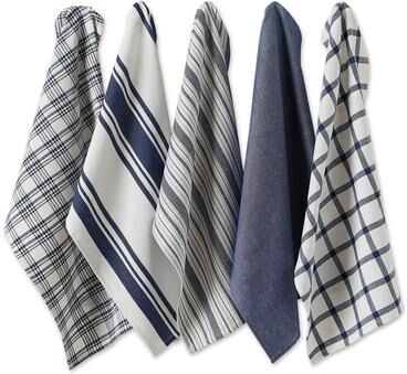 DII Assorted Woven Dishtowels (Set of 5)