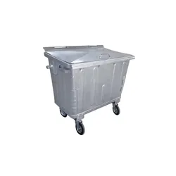 Hardwex Müllcontainer 770 l aus verzinktem Stahlblech mit Flachdeckel