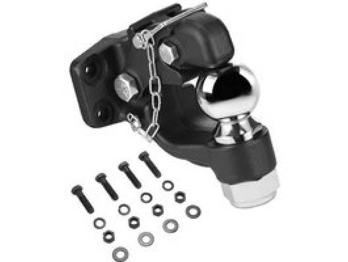 VEVOR Anhängerkupplung, 9070 kg, Anhängerkupplungs-Empfängerhaken-Kombination 2-5/16-Zoll-Kugelkopf, passend für 6,35-7,62cm große Lünettenringe mit Montagesatz, schwarze Pulverbeschichtung