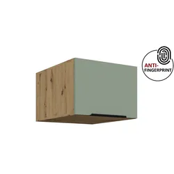 Küchen Aufsatzschrank 50 Küche ARIA Aquamarin Küchenzeile Anti Fingerprint