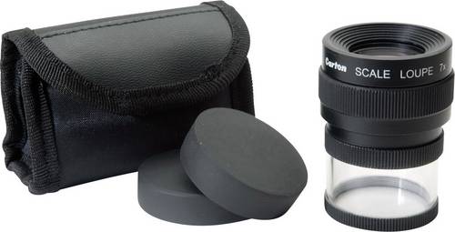 Ideal Tek M12071 Handlupe mit Messskala Vergrößerungsfaktor: 7 x Linsengröße: (Ø) 25mm Schwarz
