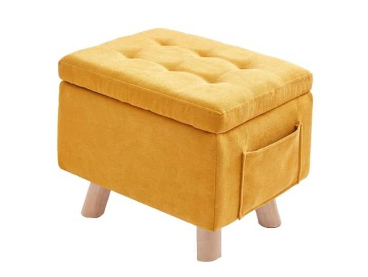 Preferspace Aufbewahrungs-Fußhocker, Vanity-Hocker, Stuhl mit Stauraum und Massivholzbeinen, weicher Ottomane mit rutschfesten Füßen für Make-up, Schlafzimmer