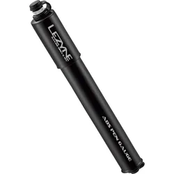 Lezyne Minipumpe Gauge Drive HV-M Schwarz Glänzend – kompakte Hochvolumenpumpe mit Manometer für MTB und E-Bikes
