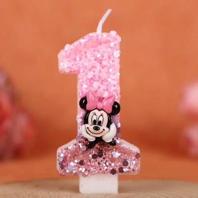 Uplift Treasures Cute Minnie Style Number Birthday Cake Candle 1