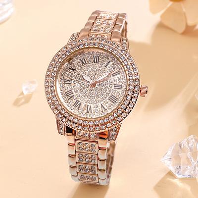 Modern Mode Marketplace Stylish Watch Luxury Rhinestone Bracelet Analog Watches Set Wristwatch For Women Best Watches Valentines Day Gift Stylish Watch Luxury Rhinestone Bracelet Analog Watches Set Wristwatch For Women Best Watches Valentines Day Gift Ros