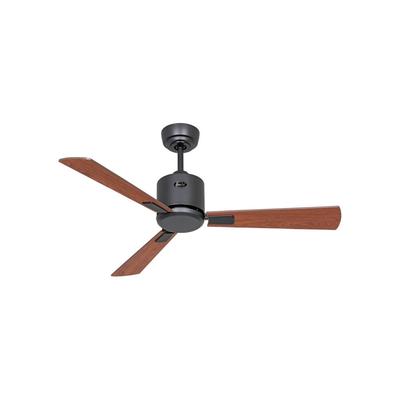 eco neo III 103, ventilator ohne licht, korpus basaltgrau, flügel walnuss und kirsche, casafan