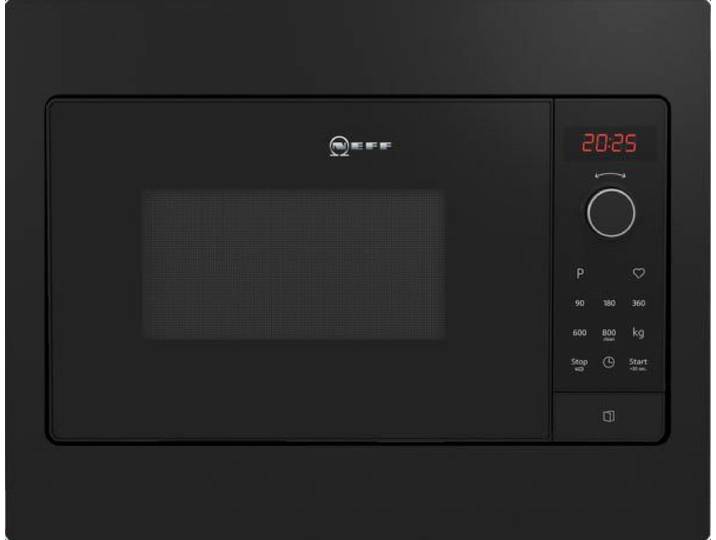 NEFF Einbau-Mikrowelle HLAWG25S3, Mikrowelle, 20 l, 38 cm hohe, 50 cm breite Einbau-Mikrowelle mit LED-Display