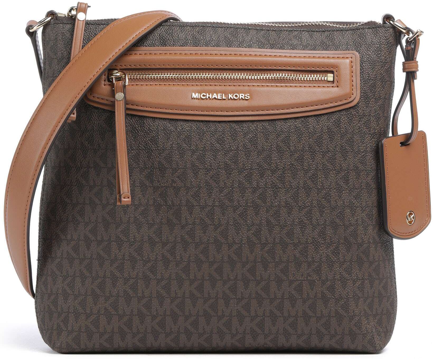 Michael Kors Jet Set Travel Large   Leer Crossbody tas   bruin
