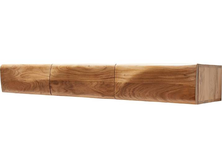 DELIFE Lowboard New, Live-Edge Akazie Natur 145 cm 3 Türen schwebend Lowboard