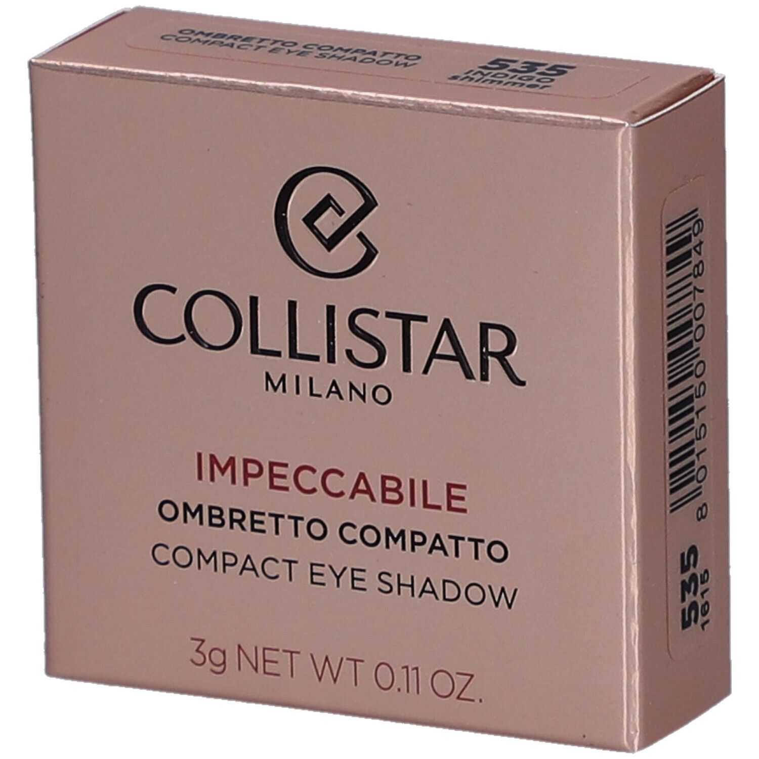 Collistar Impeccabile Compact Eyeshadow 535 Indigo Shimmer 3g 3 g Make up