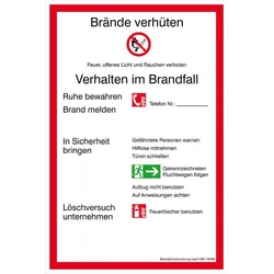 SafetyMarking® Brandschutzschild Brandschutzordnung Teil A 20 cm x 30 cm