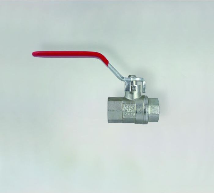 Fukana Kugelhahn 1/2" 53151-R (flach) rot IG x IG, Stahlhebel