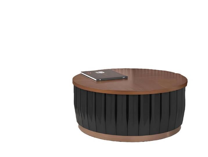 Xlmoebel Couchtisch Moderner Holz-Couchtisch in Schwarz mit braunen Akzenten (Couchtisch), Hergestellt in Europa