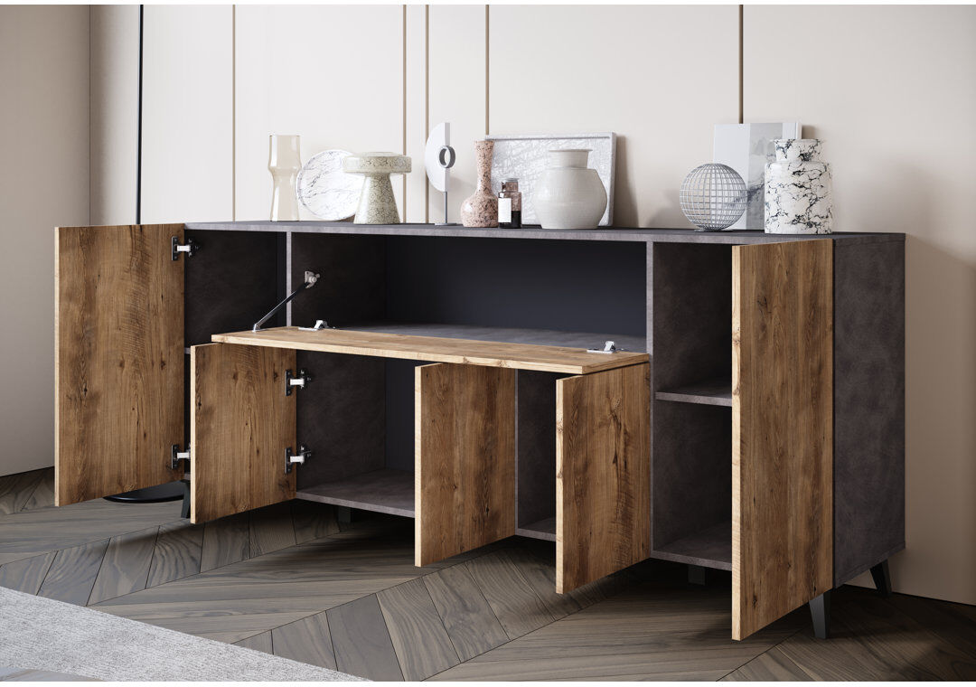 17 Stories 180cm Sideboard Brown 76cm H X 180cm W X 37.5cm D