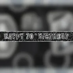 70. Geburtstag | Banner schwarz / silber