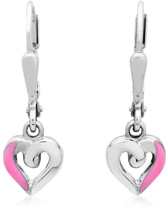 Unique Ohrringe für Kinder pinkes Herz rosa