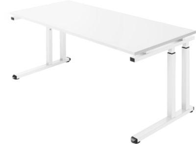 Schäfer Shop Select Schreibtisch SET UP, C-Fußgestell, 1800x800, weiß/weiß