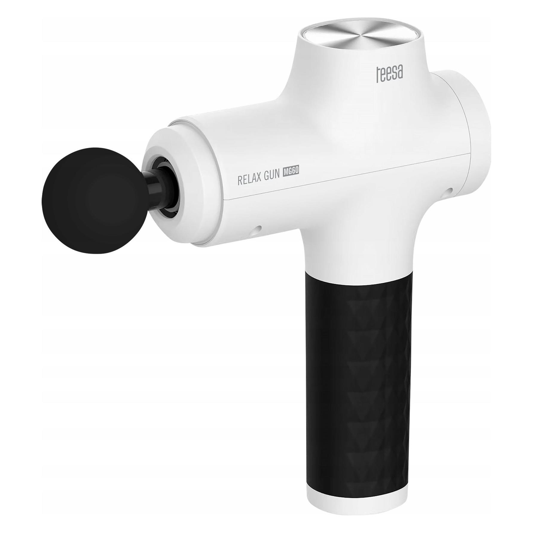 Teesa RELAX GUN MG60 Massagepistole 8 Aufsätze weiss (6 Stufen, 240 min) (TSA0507)