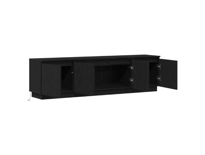 Joli & Fonctionnel -(Noir)Support média - Meuble TV - Table TV - Chêne noir 180x38x49cm - Bois d'ingénierie - MEUBLE HIFI jgk500665