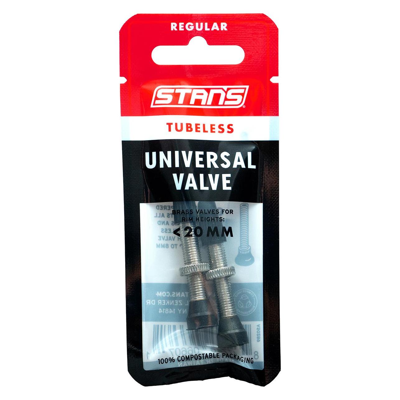 Notubes Stan's Tubeless Universal Valves - Regular - Brass (AS0289)