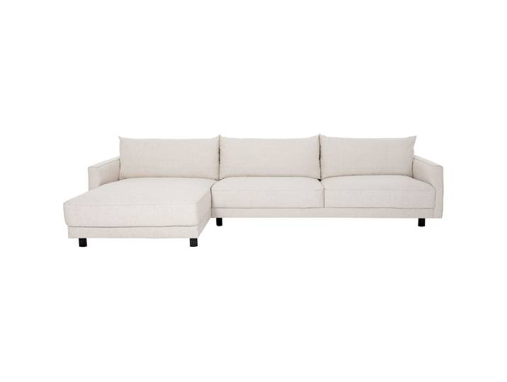 Komfortables Ecksofa Avena Stoff creme B 319 cm T 163 cm - Ecksofa