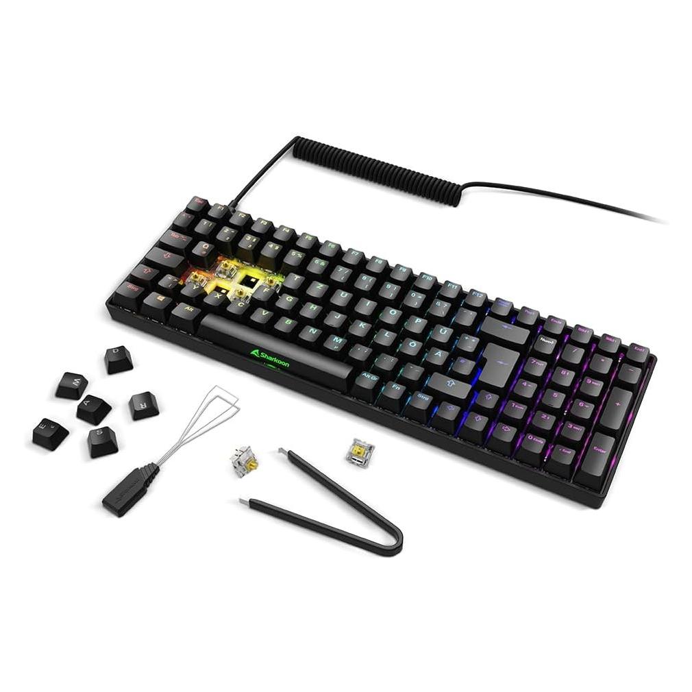 Sharkoon SGK50 S2 bk Gateron Yellow DE (DE, Kabelgebunden, Kabellos) (4044951040827)