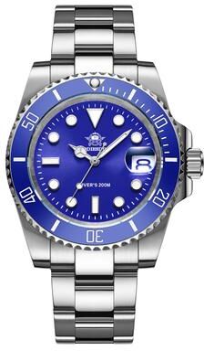 Fashion Sheath Addiesdive Men Stainless Steel Quartz Watch blue Steel