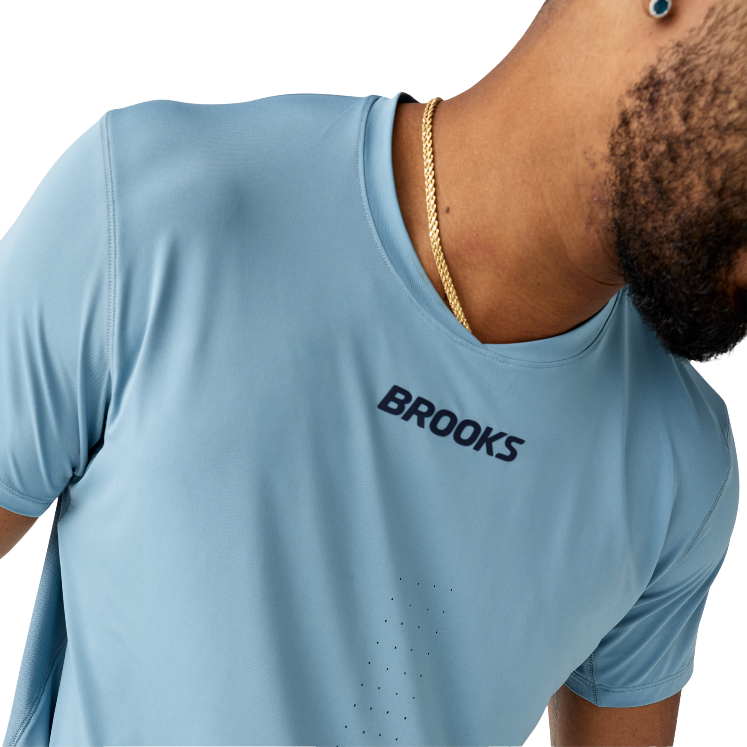 Brooks Dash Cooling Herren Laufshirts blau Größe M Laufen Geruchsneutralisierend