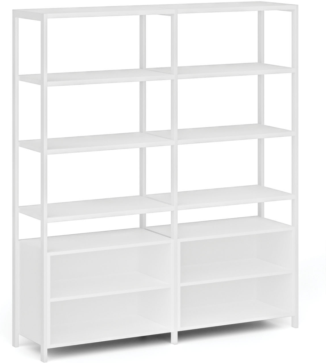 B2B Partner HOME OFFICE Doppelregalwand mit Regalschrank, weiß