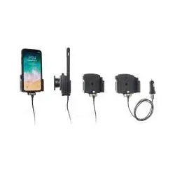 APPLE iPhone X mit Schutzhülle - Brodit 721013- aktiv Halter KFZ Ladekabel Zi...